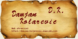 Damjan Kolarević vizit kartica